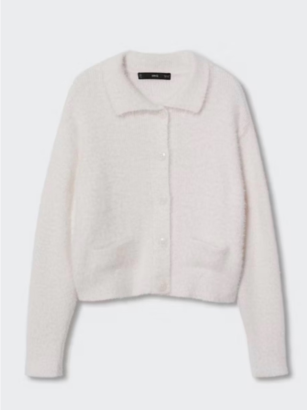 Mango Fur-Effect Knitted Cardigan
